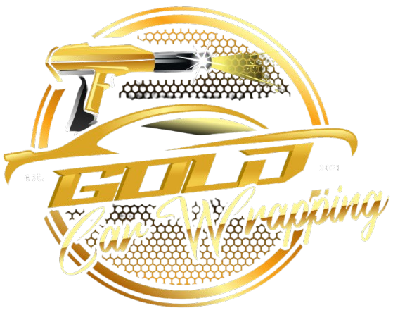 Gold Car Wrapping Logo